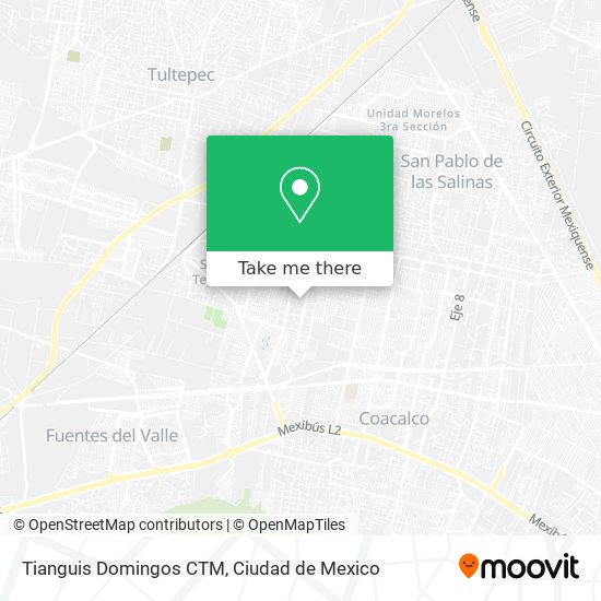 How to get to Tianguis Domingos CTM in Cuautitlán by Bus or Train?