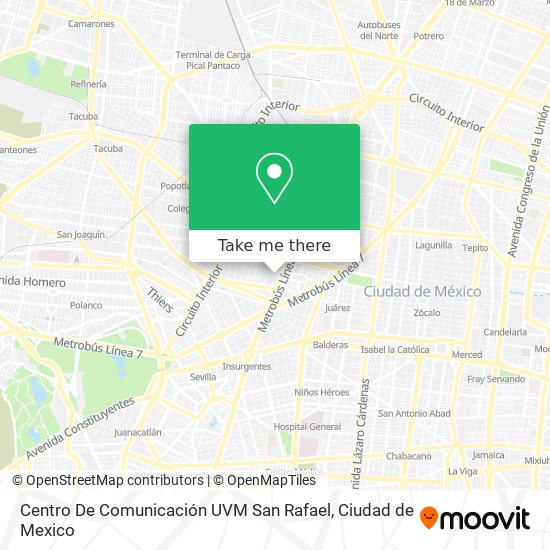 Centro De Comunicación UVM San Rafael map