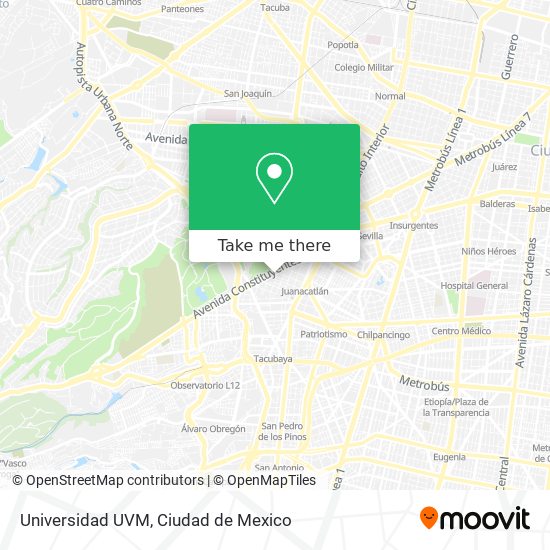 Mapa de Universidad UVM