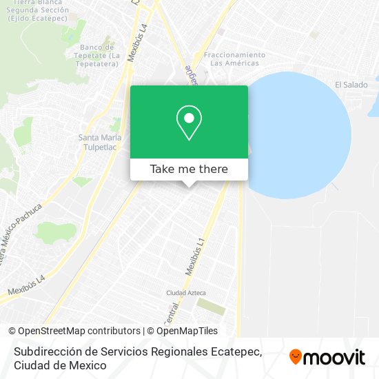 Subdirección de Servicios Regionales Ecatepec map