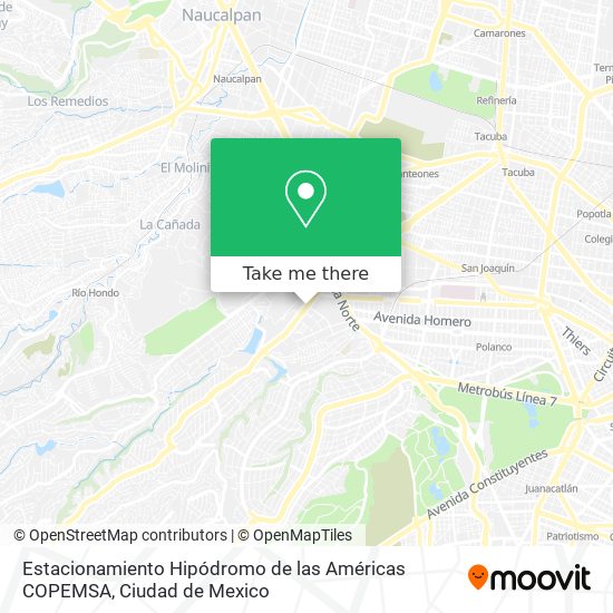 Estacionamiento Hipódromo de las Américas COPEMSA map