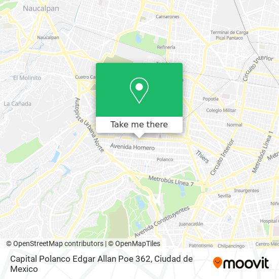 Mapa de Capital Polanco Edgar Allan Poe 362