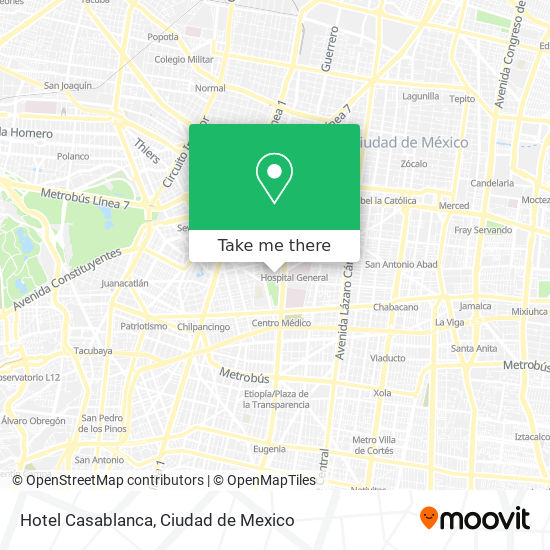 Hotel Casablanca map