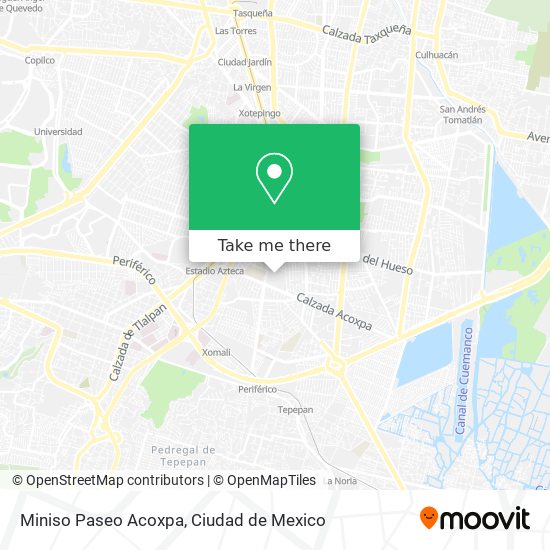 Miniso Paseo Acoxpa map