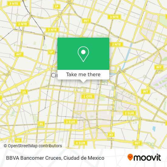 Mapa de BBVA Bancomer Cruces