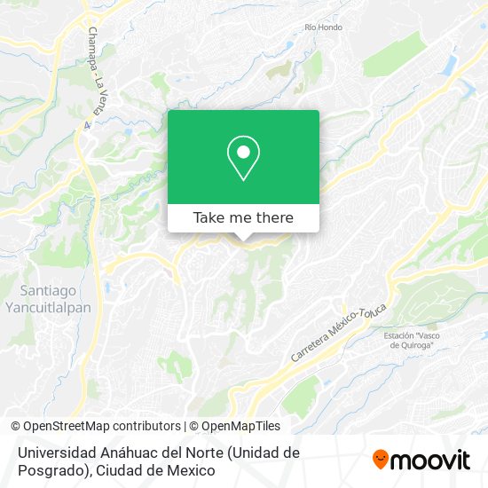 Universidad Anáhuac del Norte (Unidad de Posgrado) map