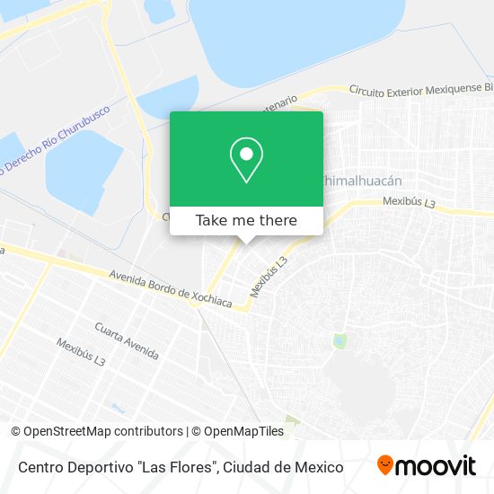 Mapa de Centro Deportivo "Las Flores"