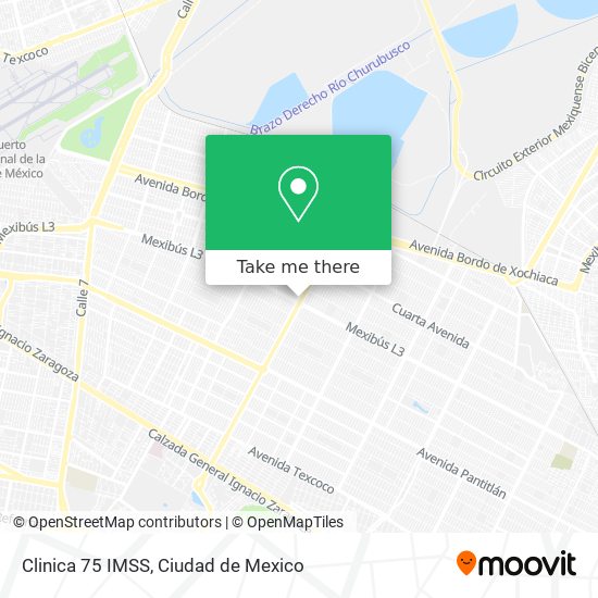 Clinica 75 IMSS map