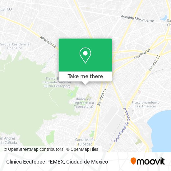 Clínica Ecatepec PEMEX map