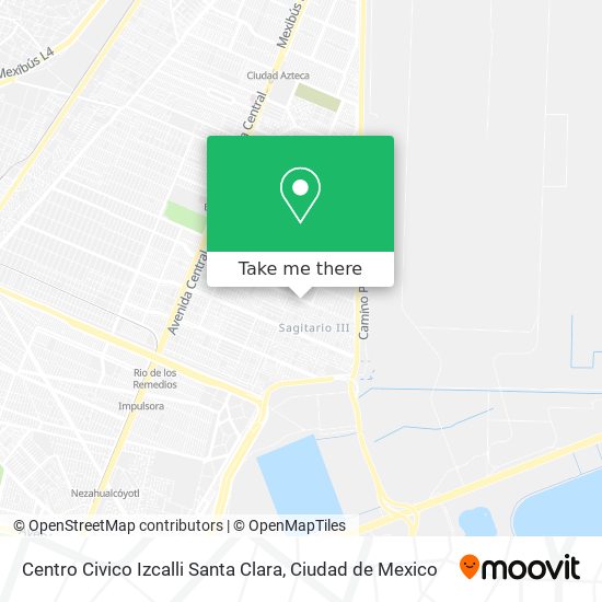 Centro Civico Izcalli Santa Clara map