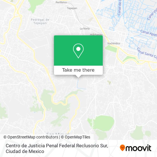 Centro de Justicia Penal Federal Reclusorio Sur map