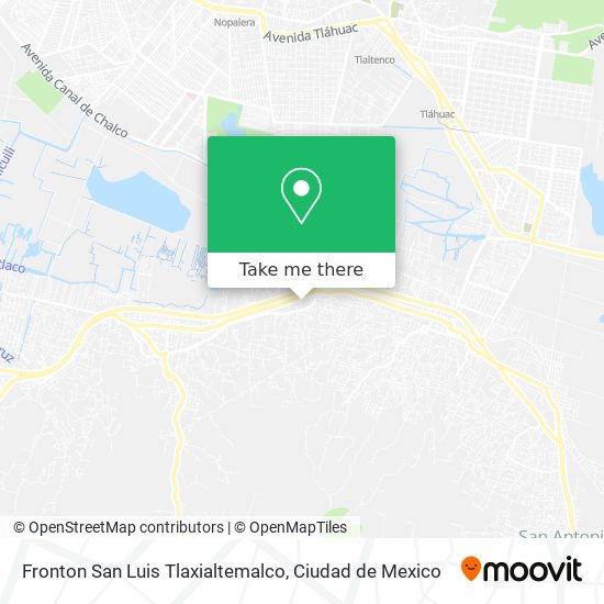 Fronton San Luis Tlaxialtemalco map