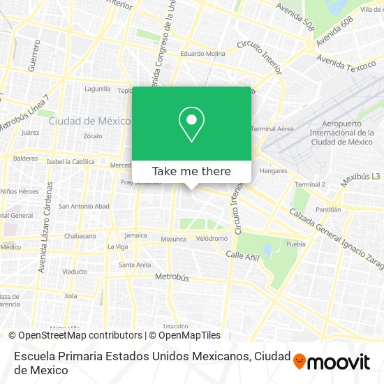 Escuela Primaria Estados Unidos Mexicanos map