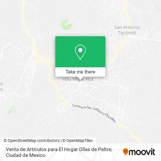 Mapa de Venta de Artículos para El Hogar Ollas de Peltre