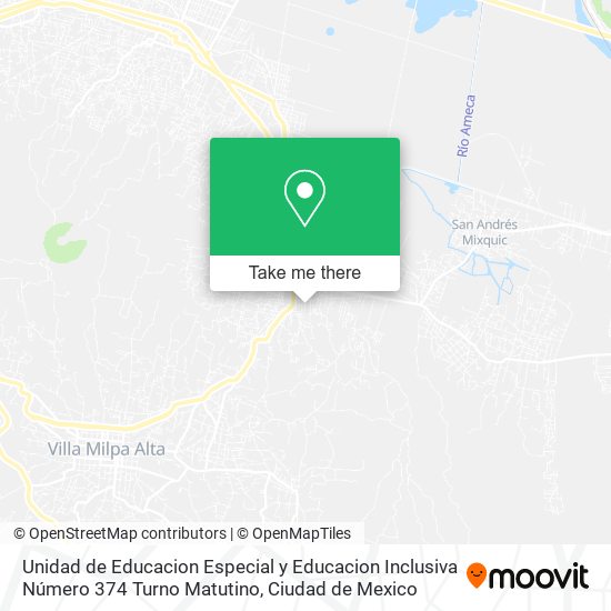 Unidad de Educacion Especial y Educacion Inclusiva Número 374 Turno Matutino map