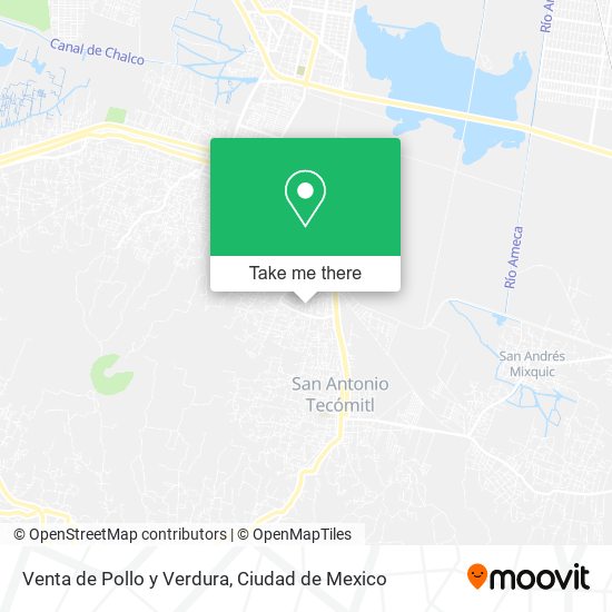 Mapa de Venta de Pollo y Verdura