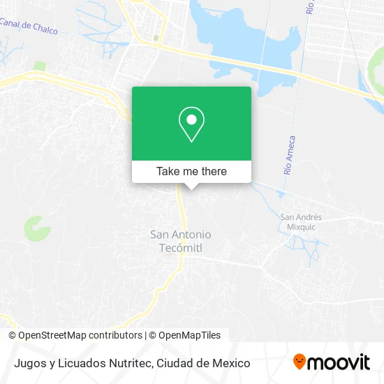 Jugos y Licuados Nutritec map