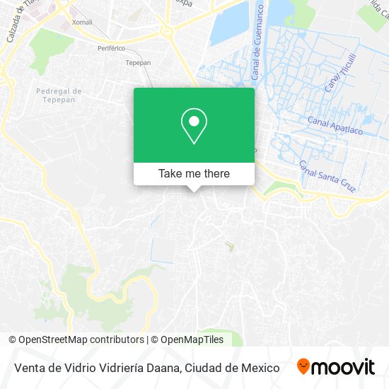 Mapa de Venta de Vidrio Vidriería Daana