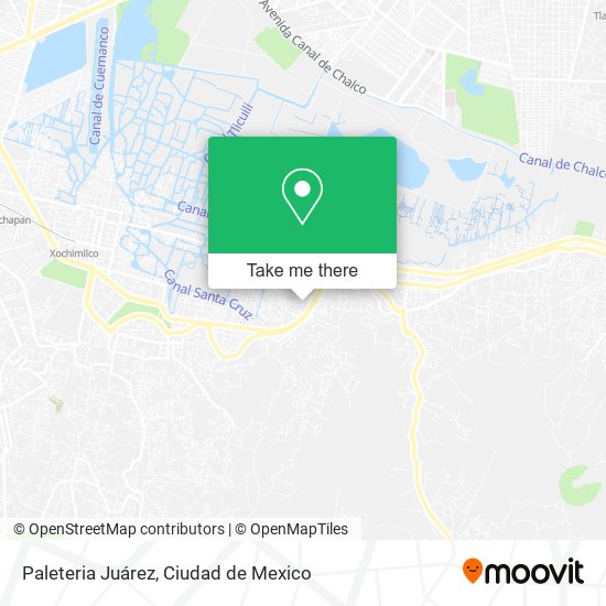 Mapa de Paleteria Juárez
