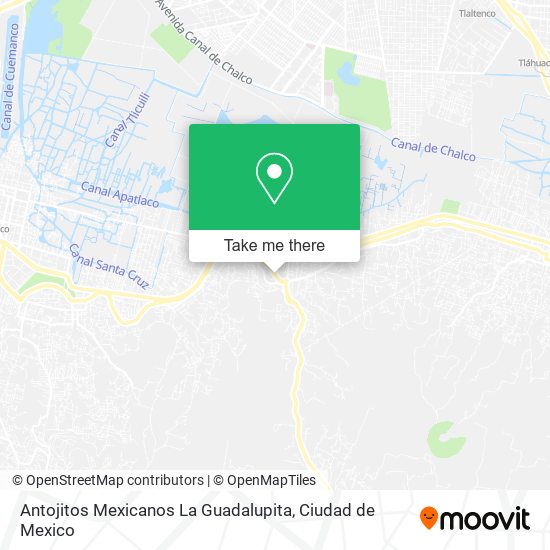 Mapa de Antojitos Mexicanos La Guadalupita
