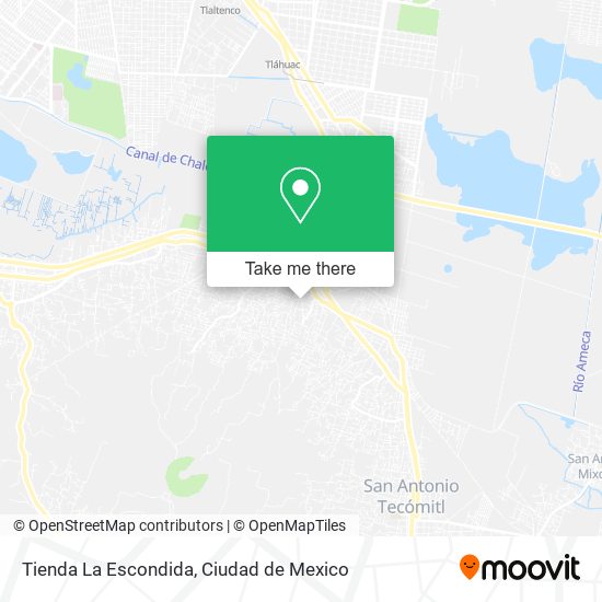 Mapa de Tienda La Escondida