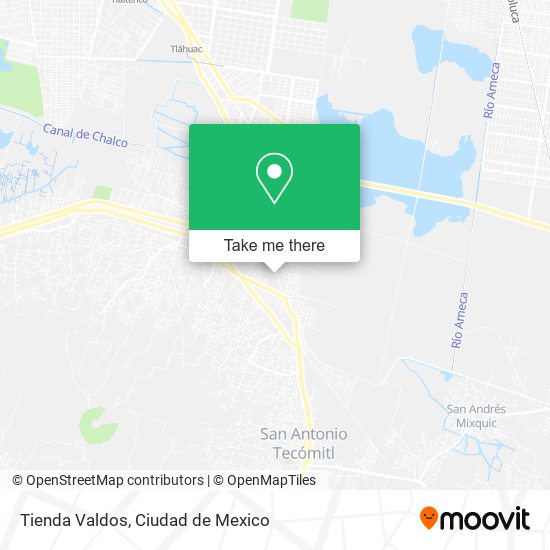 Tienda Valdos map