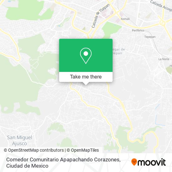 Comedor Comunitario Apapachando Corazones map