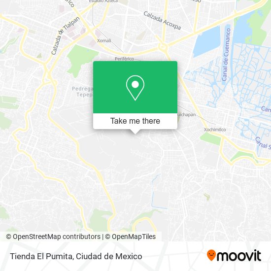 Mapa de Tienda El Pumita