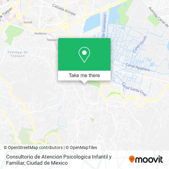 Consultorio de Atención Psicologica Infantil y Familiar map