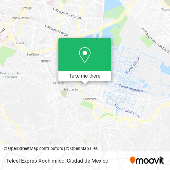Telcel Exprés Xochimilco map