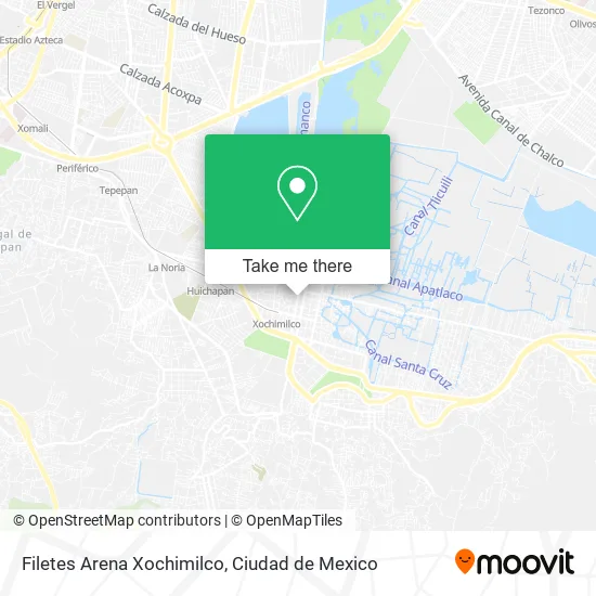 Filetes Arena Xochimilco map