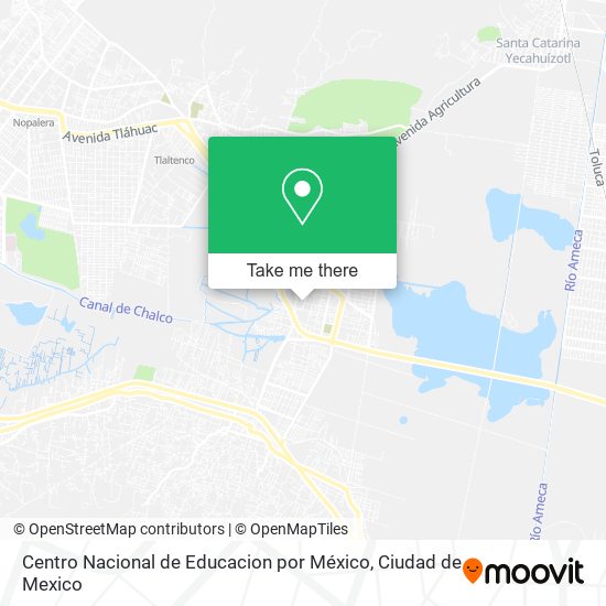 Mapa de Centro Nacional de Educacion por México