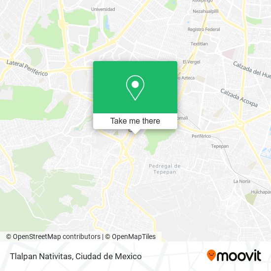 Tlalpan Nativitas map