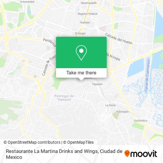 Mapa de Restaurante La Martina Drinks and Wings