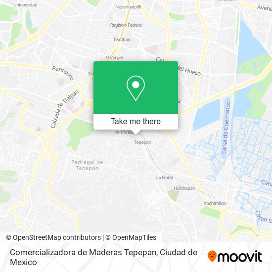 Comercializadora de Maderas Tepepan map