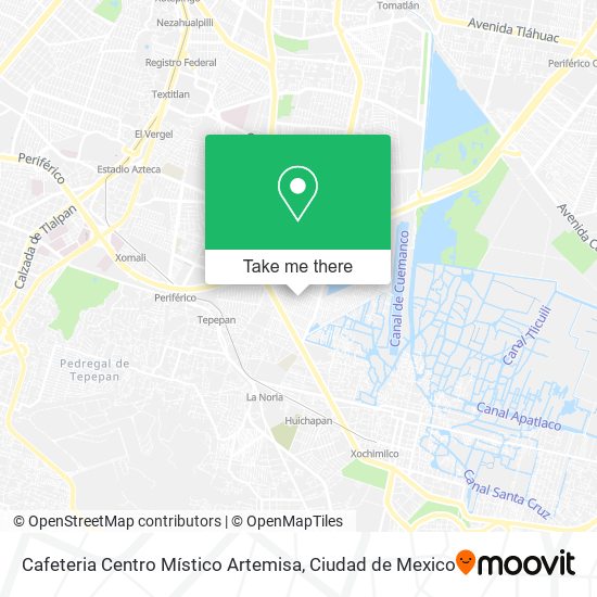 Cafeteria Centro Místico Artemisa map