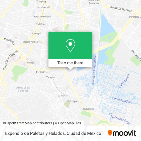Mapa de Expendio de Paletas y Helados