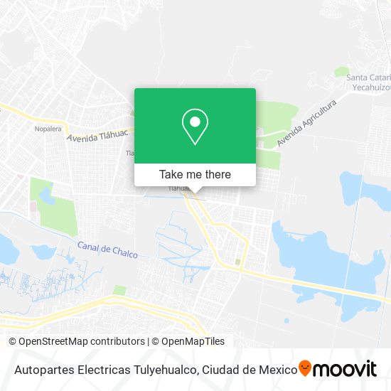 Mapa de Autopartes Electricas Tulyehualco