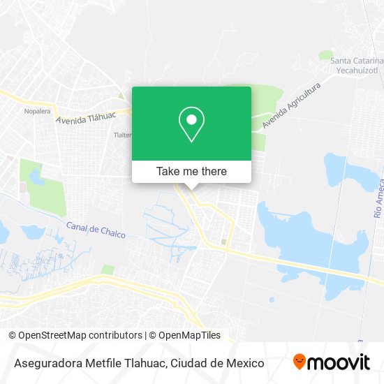 Aseguradora Metfile Tlahuac map