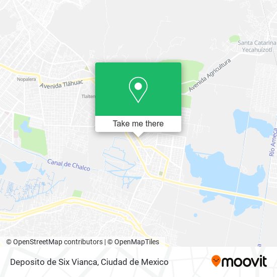 Deposito de Six Vianca map