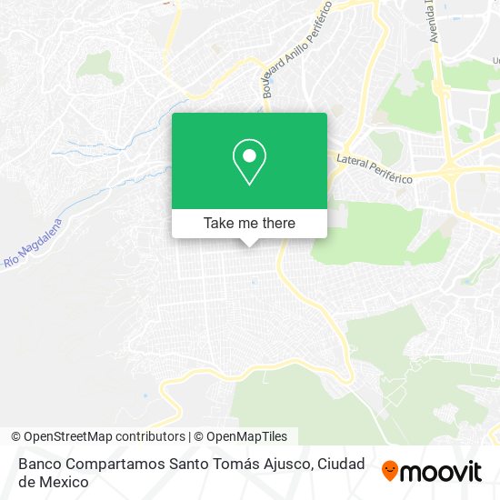 Banco Compartamos Santo Tomás Ajusco map