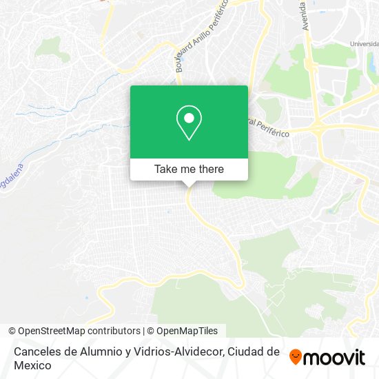 Canceles de Alumnio y Vidrios-Alvidecor map