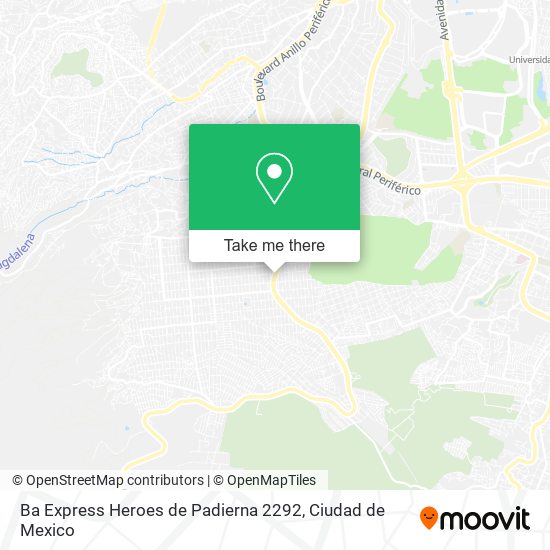 Ba Express Heroes de Padierna 2292 map