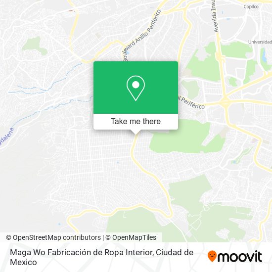 Mapa de Maga Wo Fabricación de Ropa Interior