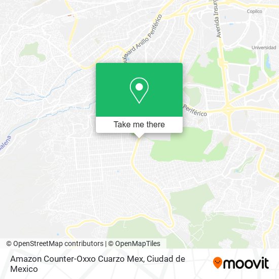 Amazon Counter-Oxxo Cuarzo Mex map