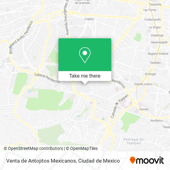 Venta de Antojitos Mexicanos map