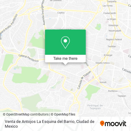 Mapa de Venta de Antojos La Esquina del Barrio