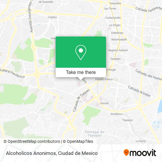 Alcoholicos Anonimos map