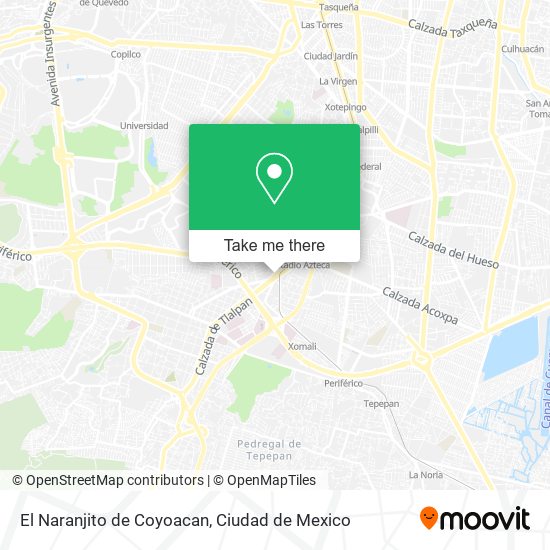 El Naranjito de Coyoacan map