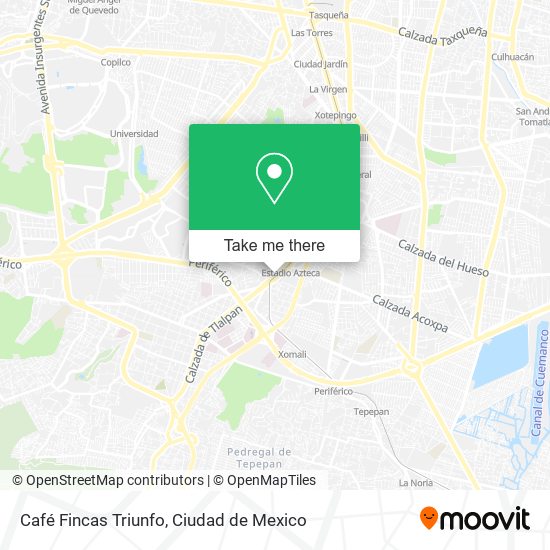 Café Fincas Triunfo map
